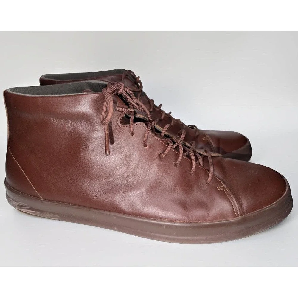 Camper Chasis Leather Ankle Boots - Men's Size EU 46 / US 13 - All Brown EUC